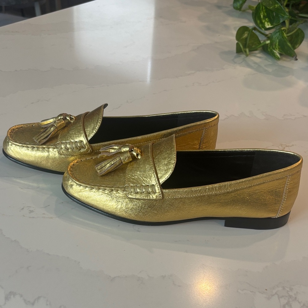 Veronica Beard Gold Tassel Loafer NEW Size 7 NWT - Picture 10 of 15